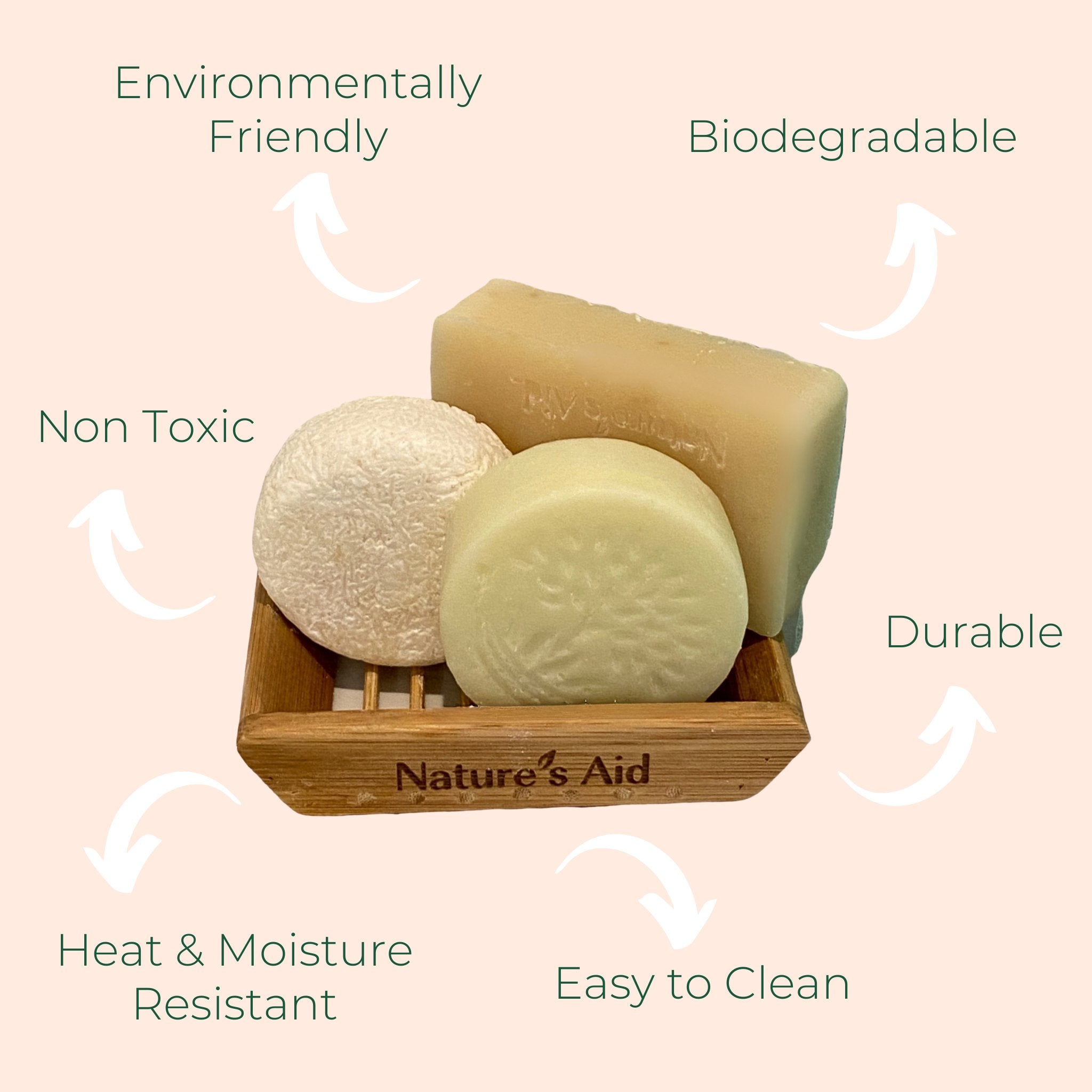 Bamboo Soap Dish - Nature's Aid, bamboo, bar soap
