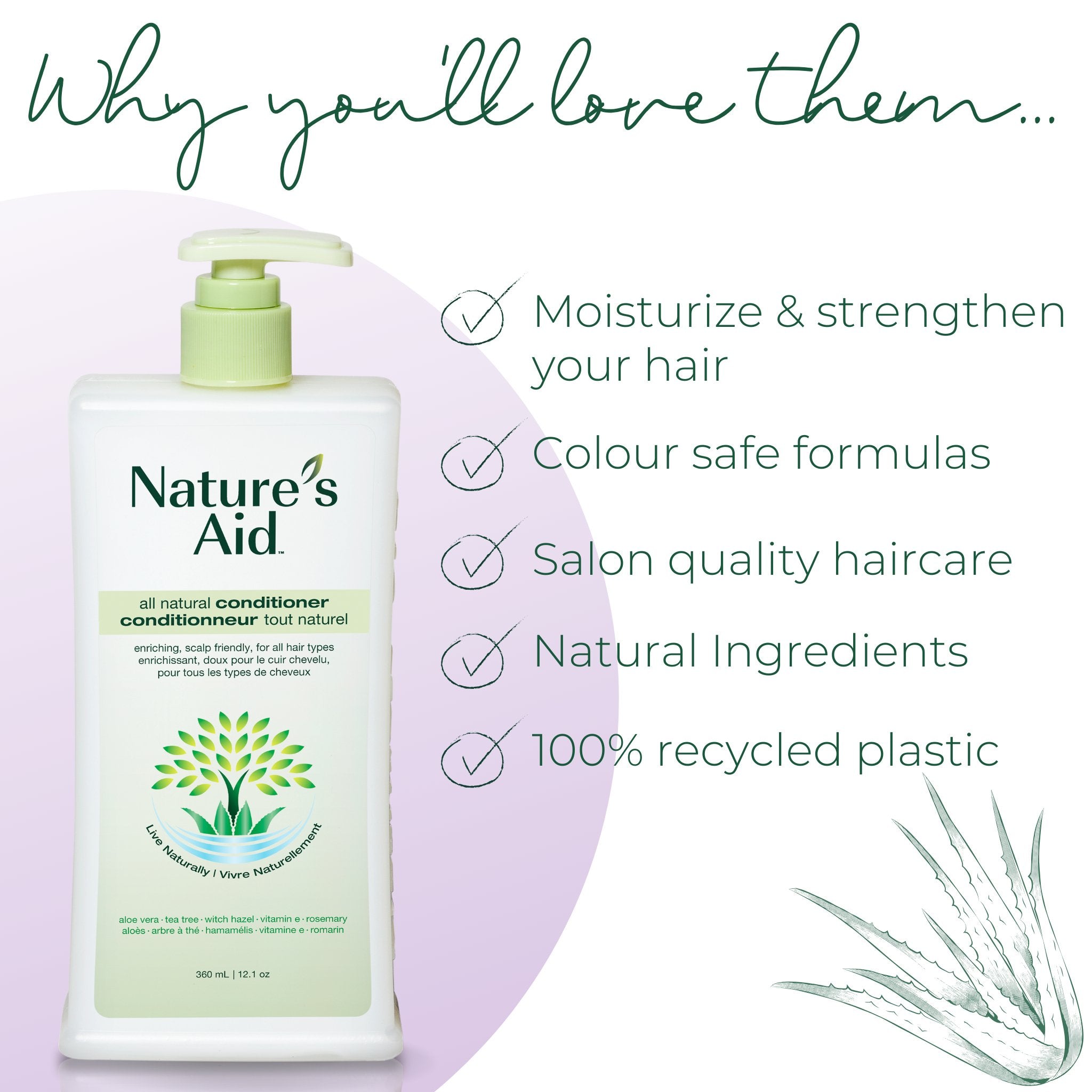 Conditioner | 360ml - Nature's Aid, hair care, orderform