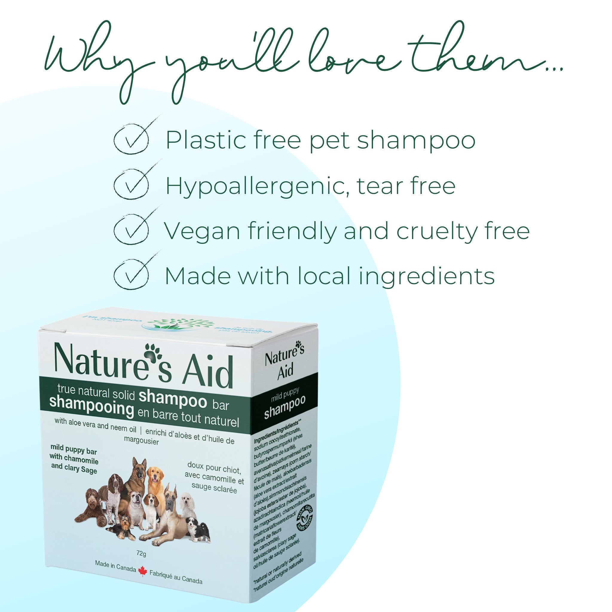 Pet Shampoo Bars - Nature's Aid, dogs, Eco-friendly