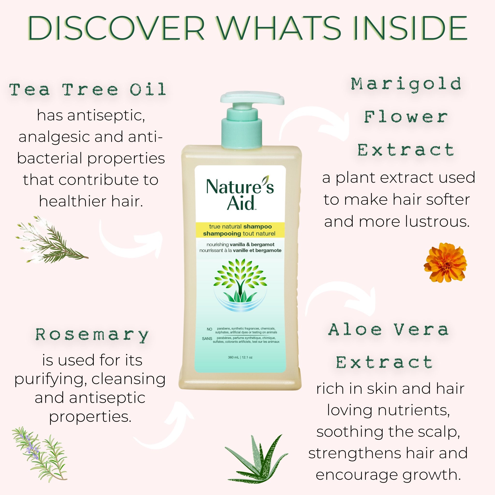 Shampoo | 360ml - Nature's Aid, hair care, lavender