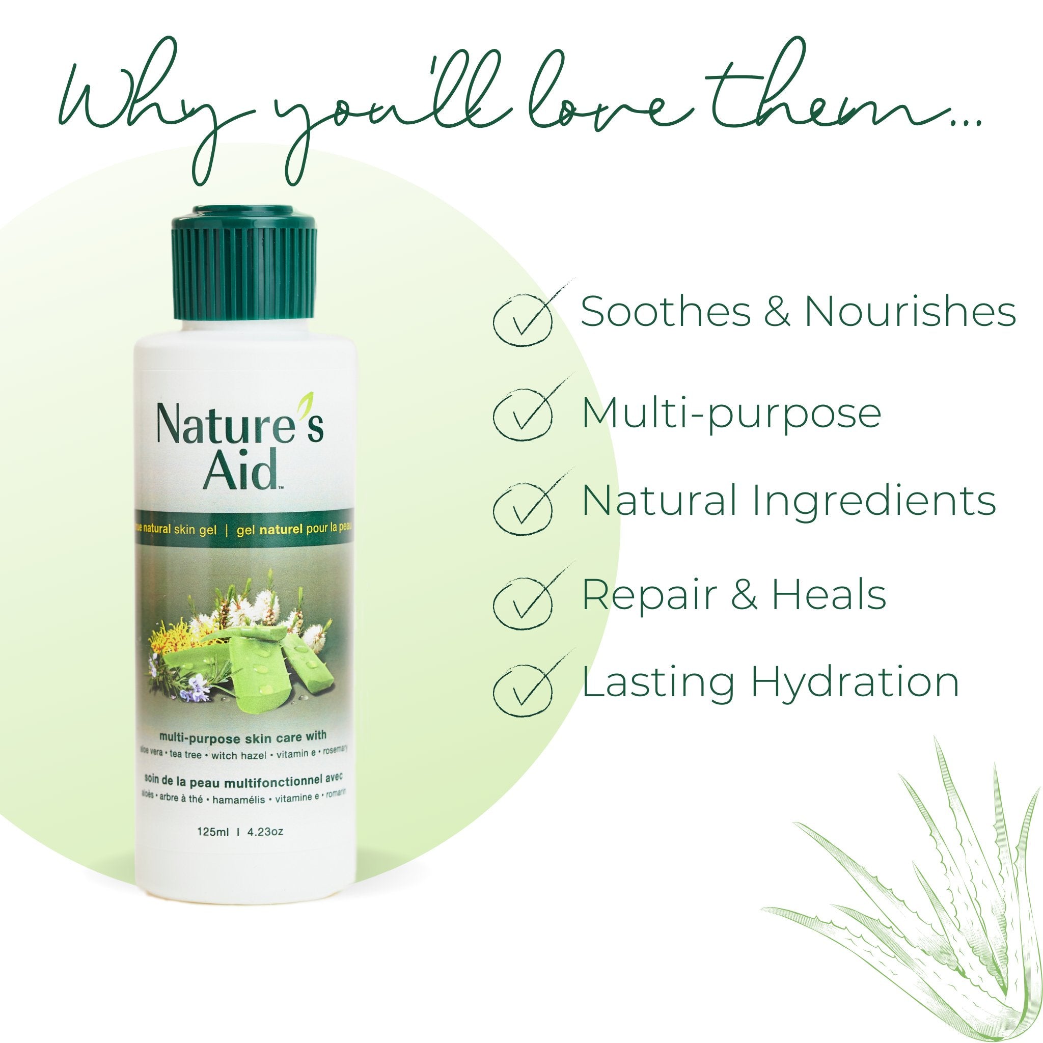 Skin Gel | Original - Nature's Aid, aloe gel, hand sanitizer