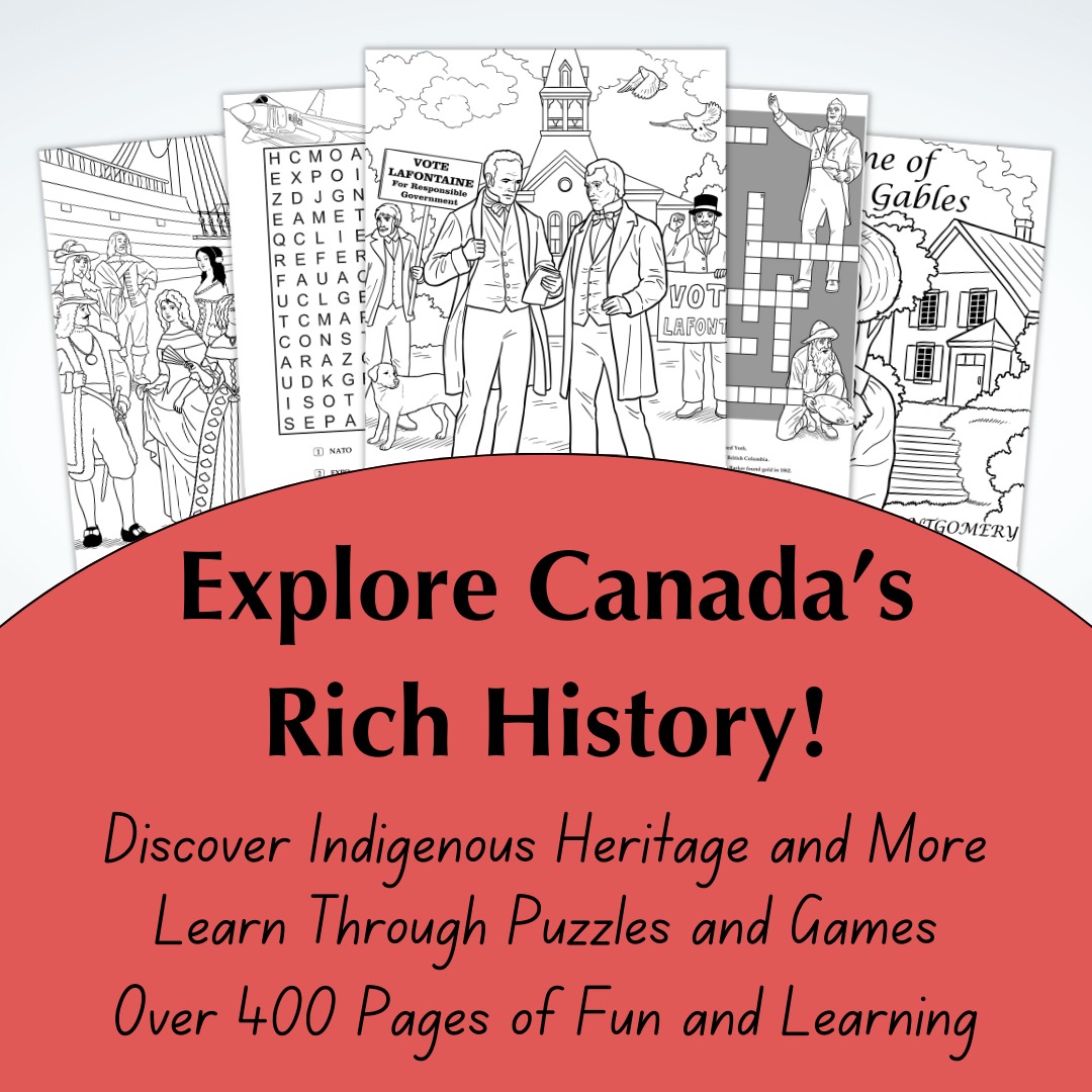 History of Canada Colouring Books - Nature's Aid, order form,