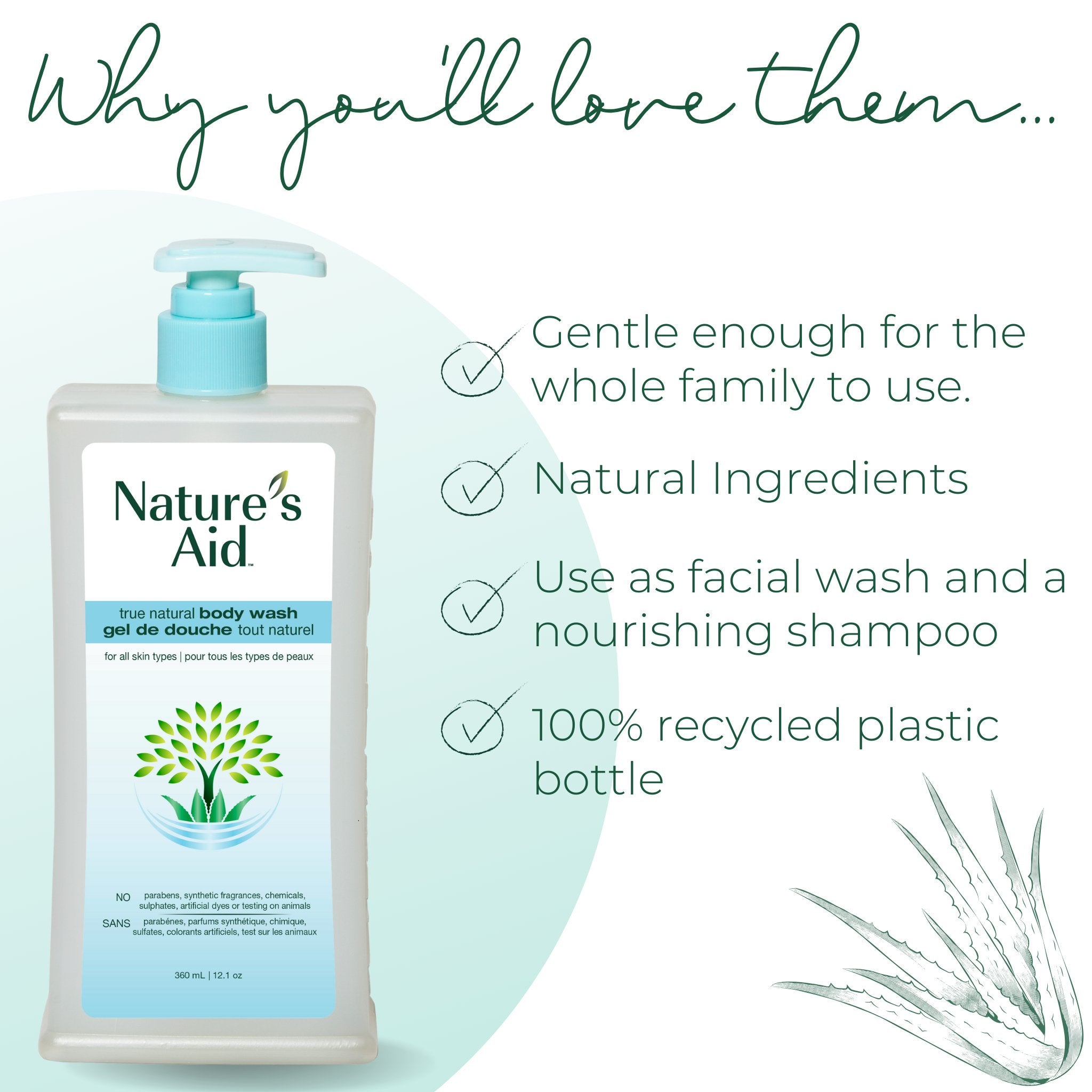 Body Wash | Cases - Nature's Aid, aloe vera, b2b